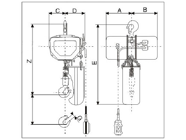 日立款環(huán)鏈電動(dòng)葫蘆設(shè)計(jì)圖 日立款環(huán)鏈電動(dòng)葫蘆設(shè)計(jì)圖